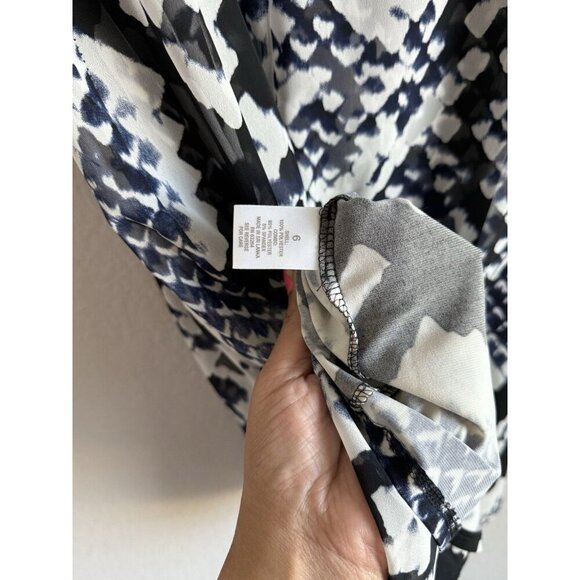 Cb Established 1962 Women’s Navy White  Sleeveless Animal Print Dress Size 6 NEW - Picture 12 of 13